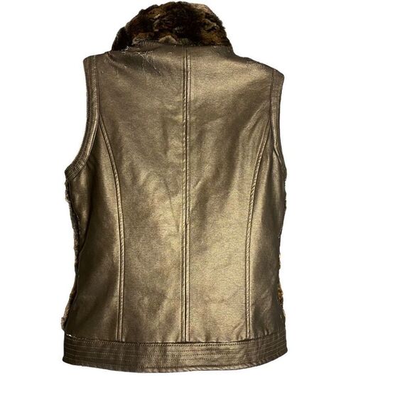 Big Chill Brown - Tan Faux Fur Vest Size S - Picture 2 of 9
